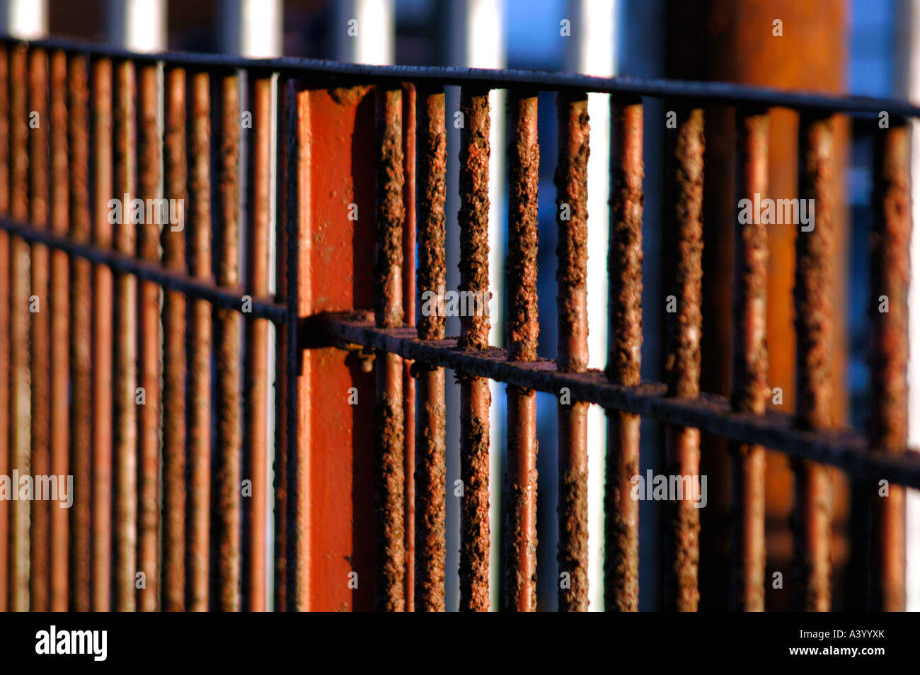 Rusting Metal Railings Stock Photo - Alamy