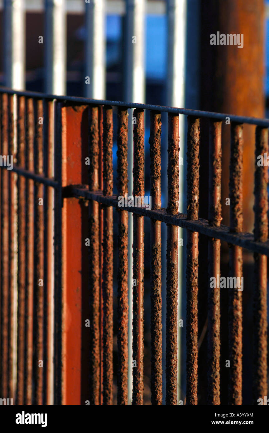 Rusting Metal Railings Stock Photo Alamy