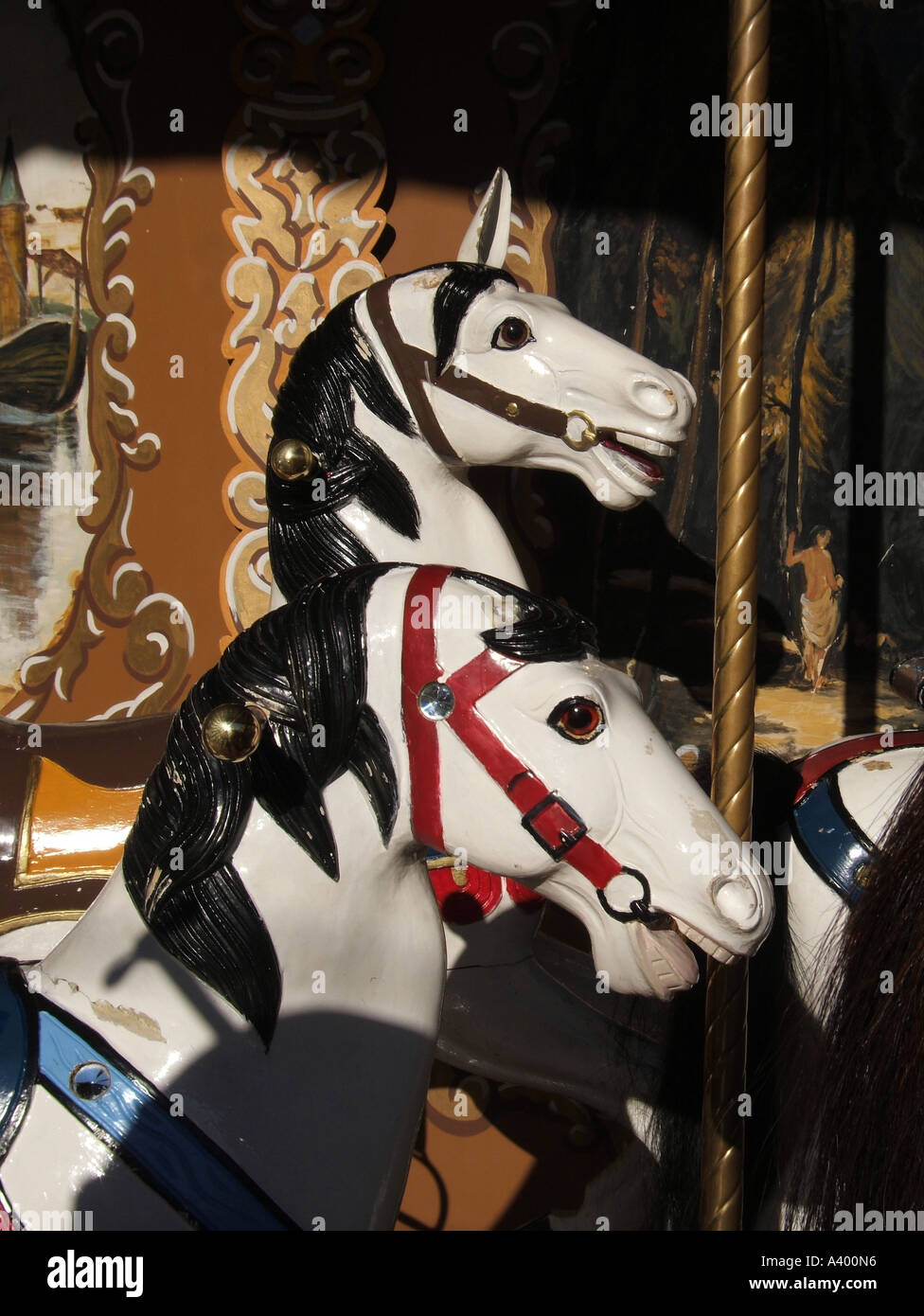 carousel horse fair ground ride Stock Photo - Alamy
