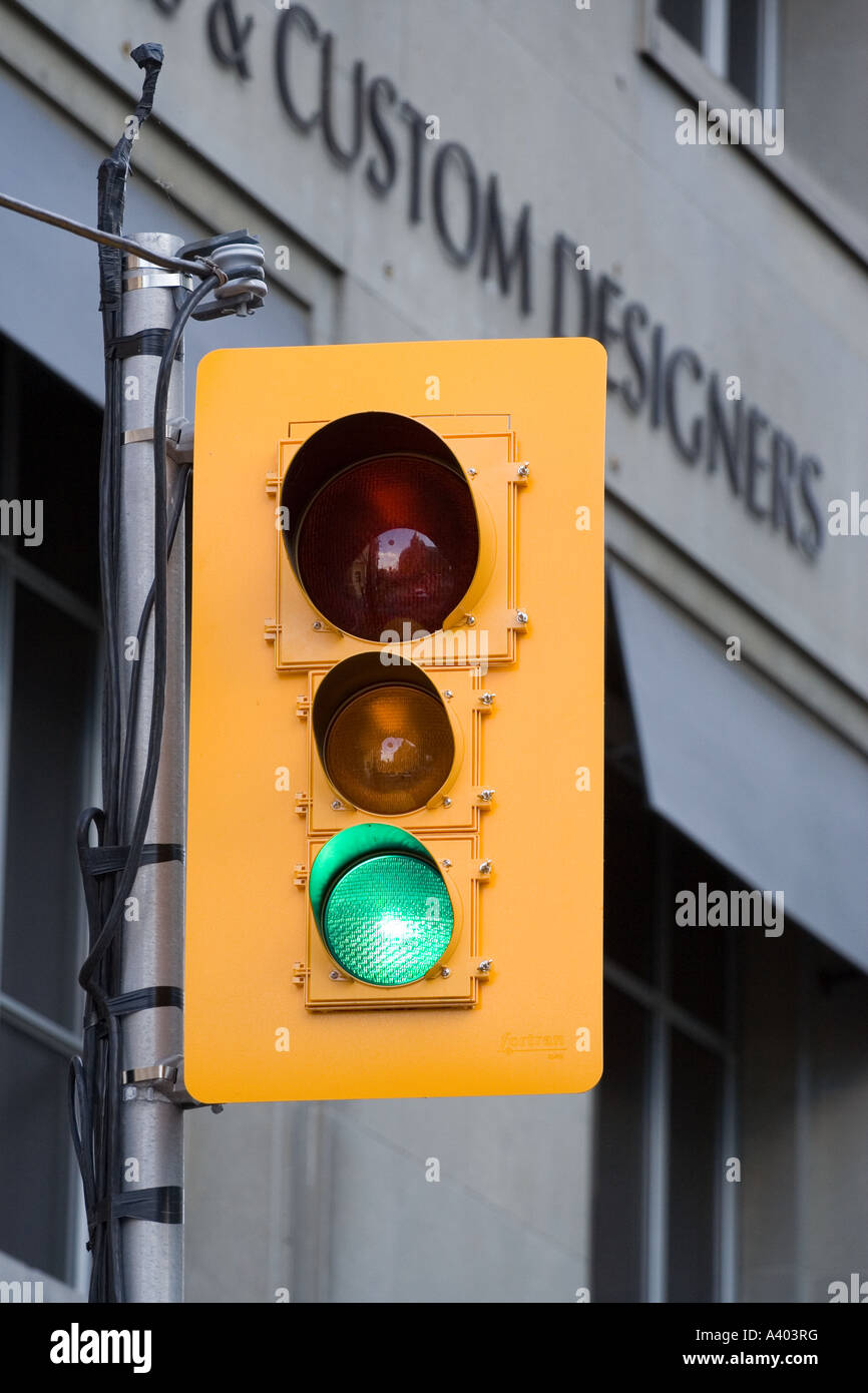 Canadian over head street traffic light Stock Photo Alamy