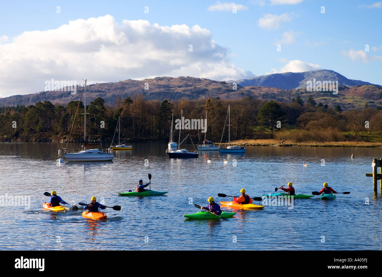 Water sports centre on Lake Windermere, Lake District, Cumbria, England