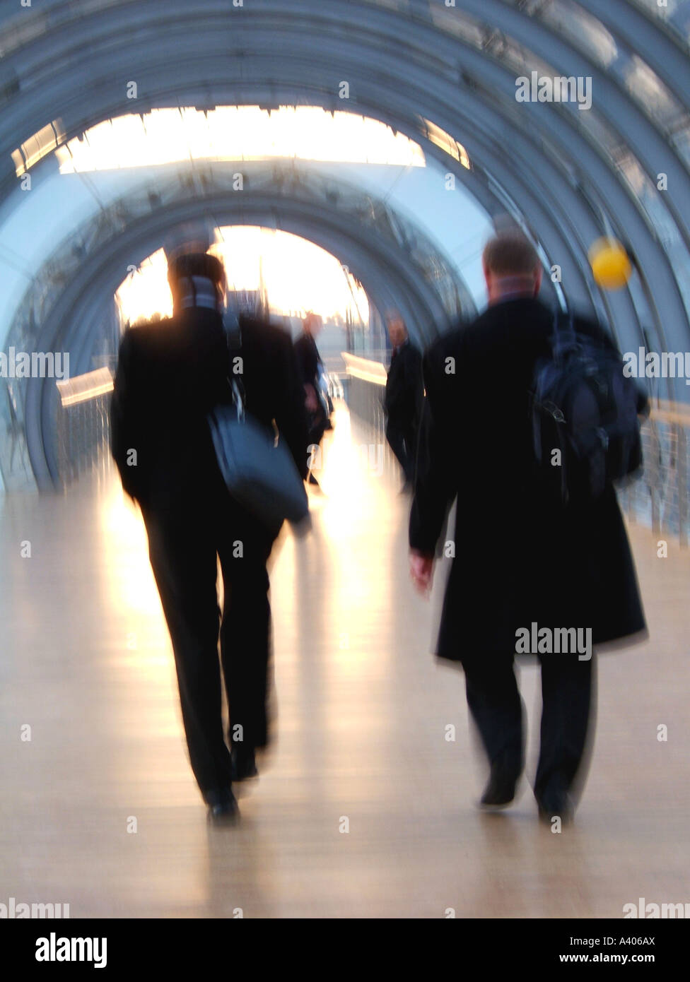 Two Businessmen walking together Stock Photo