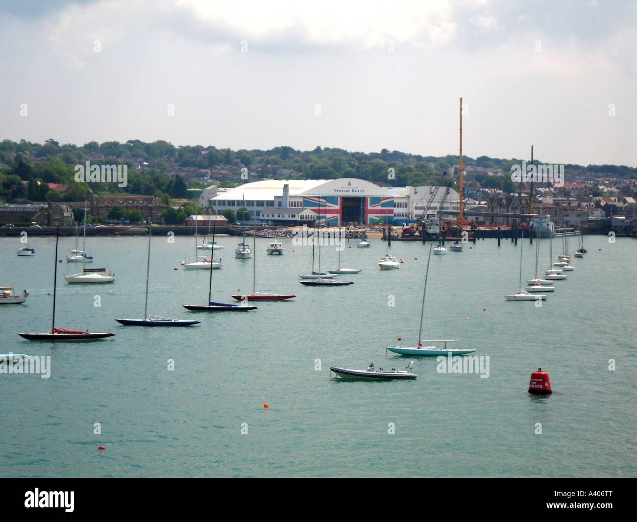 Cowes, Yacht, garage, sea, day, boat, racing, Stock Photo