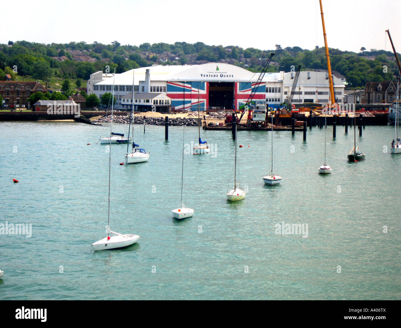 Cowes Yacht race, garage sea, day, boat, racing, Stock Photo