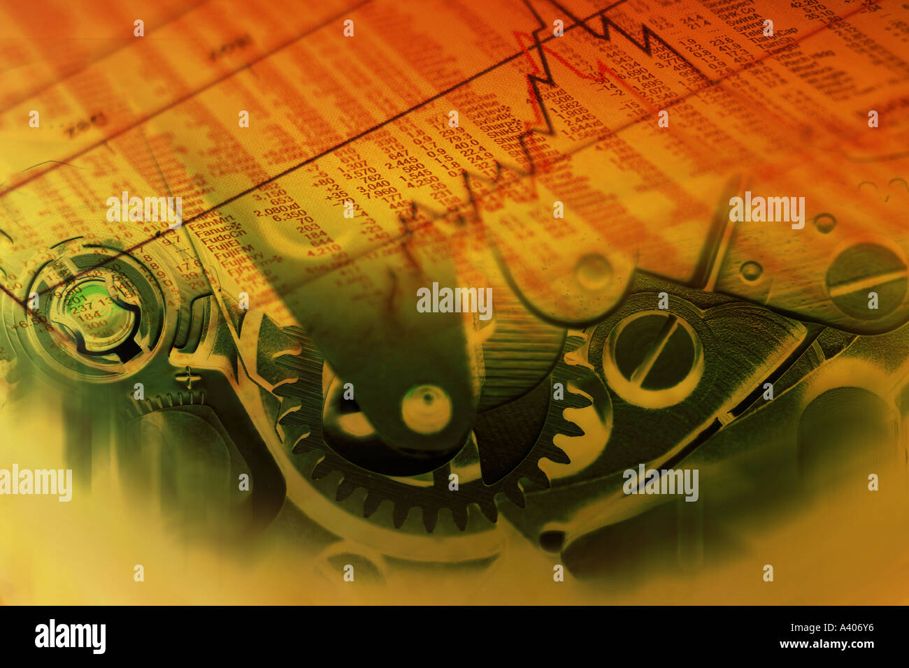 detail of clockwork clock contango Stock Photo Alamy