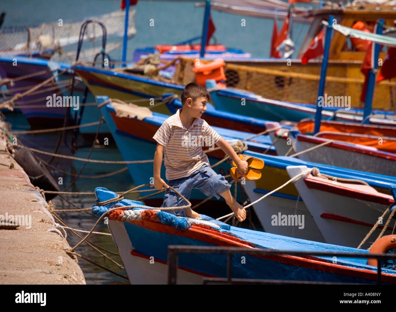 Asian boy fishing boat hi-res stock photography and images - Alamy