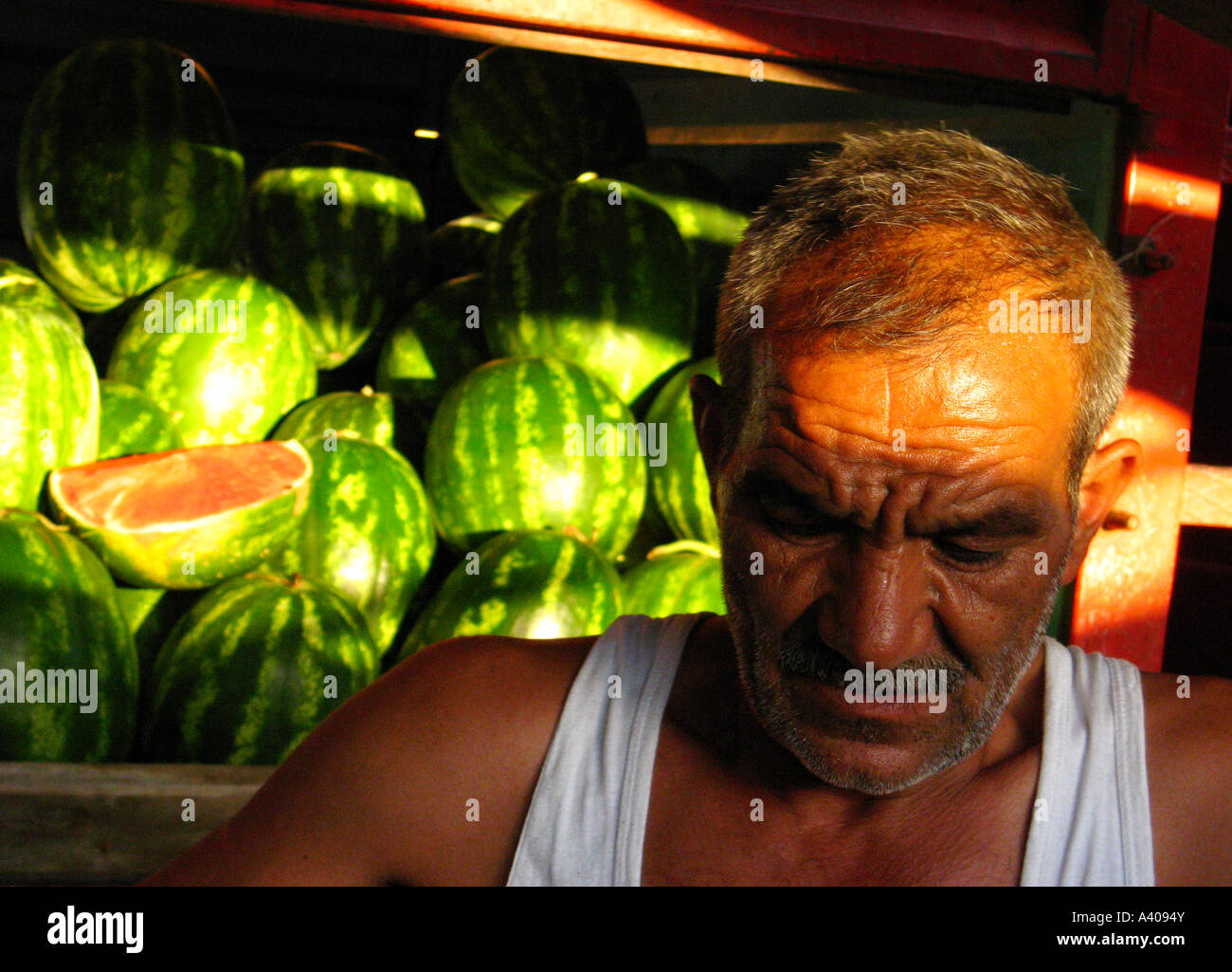 Guys Slicing Watermelon To Sell at Their Vendor at Galata District of  Istanbul Editorial Stock Photo - Image of knife, seller: 65970078