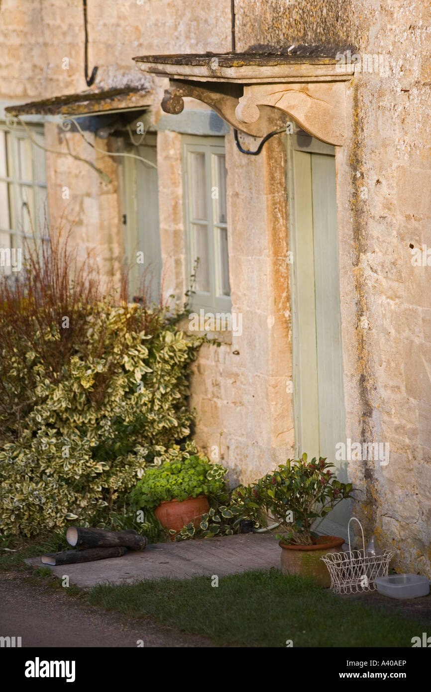 Cotswold stone doorways, Upton, The Cotswolds, UK Stock Photo Alamy