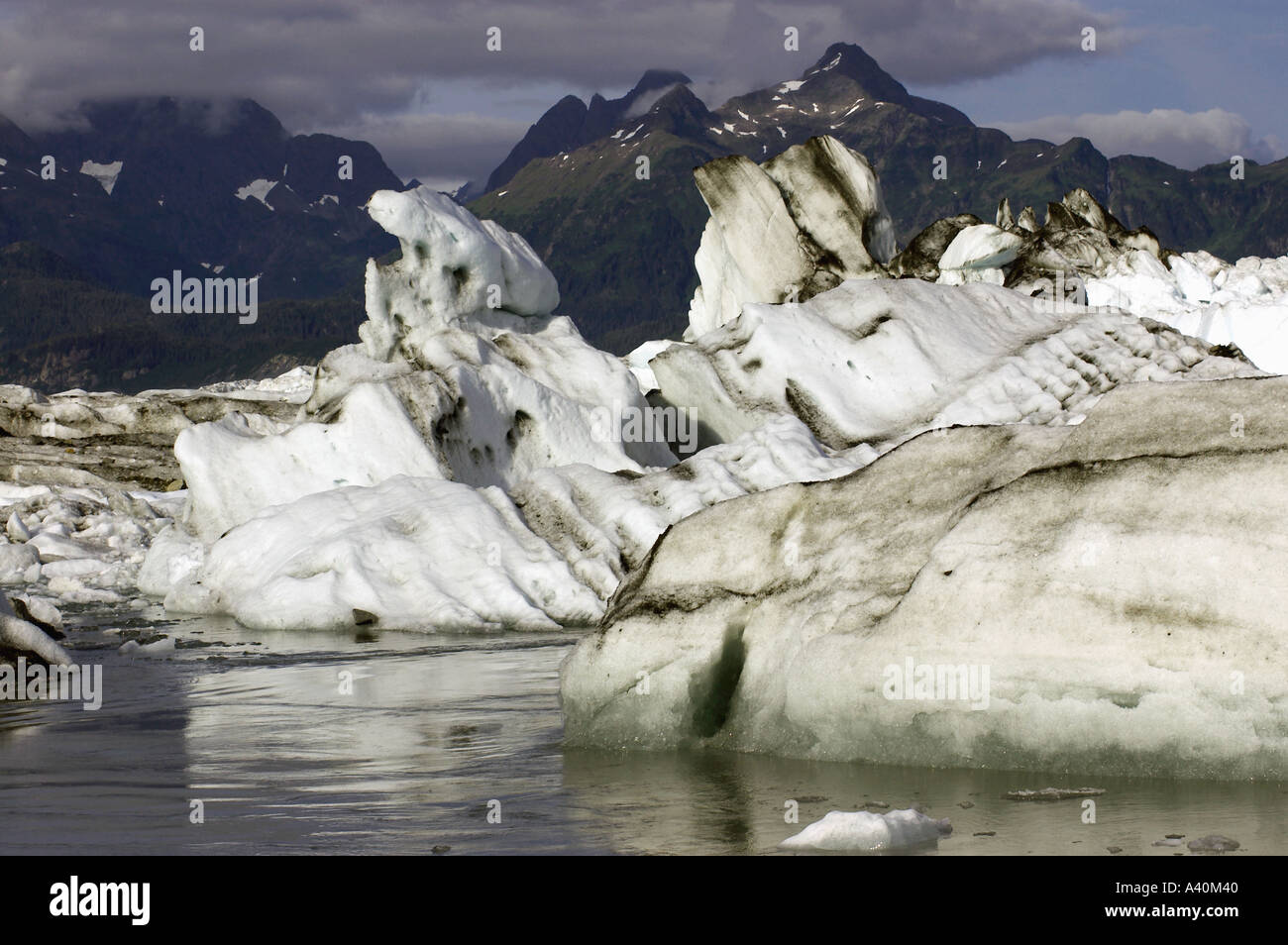 glacier ice Alaska Stock Photo