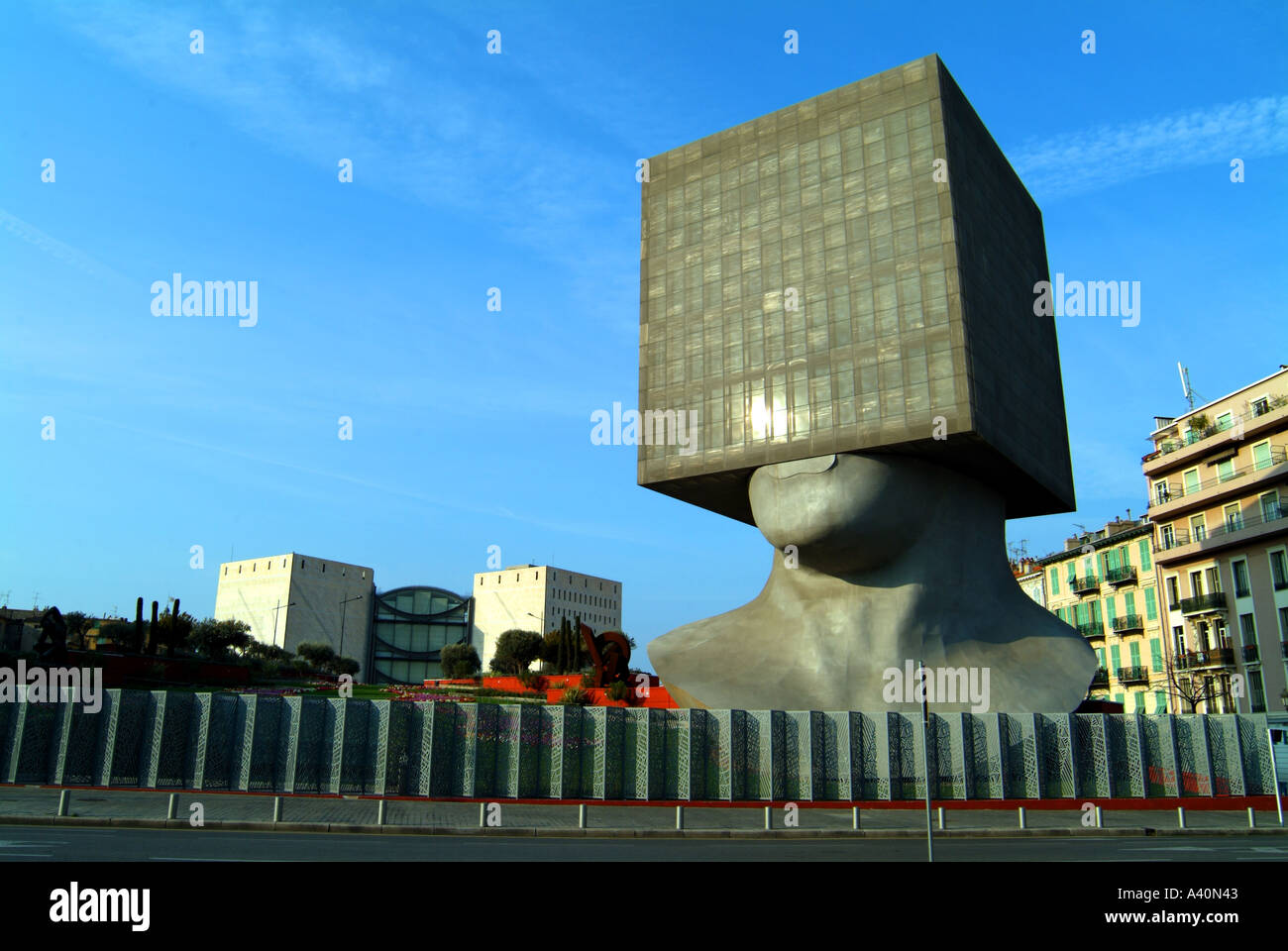 Blockhead Moma Nice France Stock Photo Alamy https www alamy com blockhead moma nice france image3556674 html