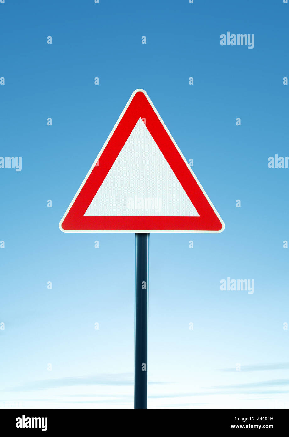 attention right of way Achtung Vorfahrt Stock Photo