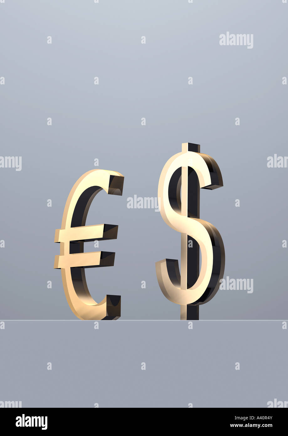 euro and dollar Stock Photo