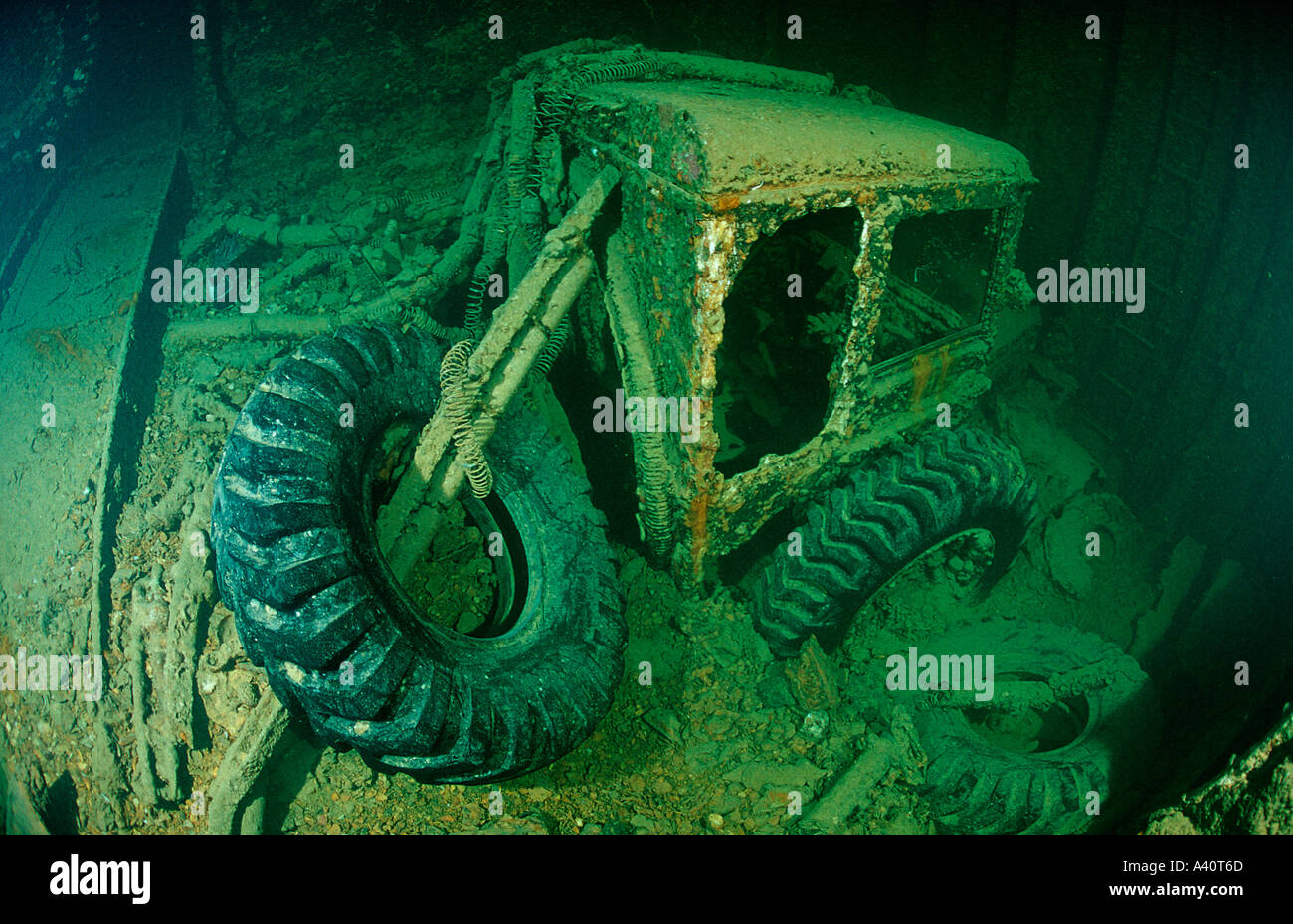 Laderaum der Thistlegorm Schiffswrack ship wreck Thistlegorm Stock