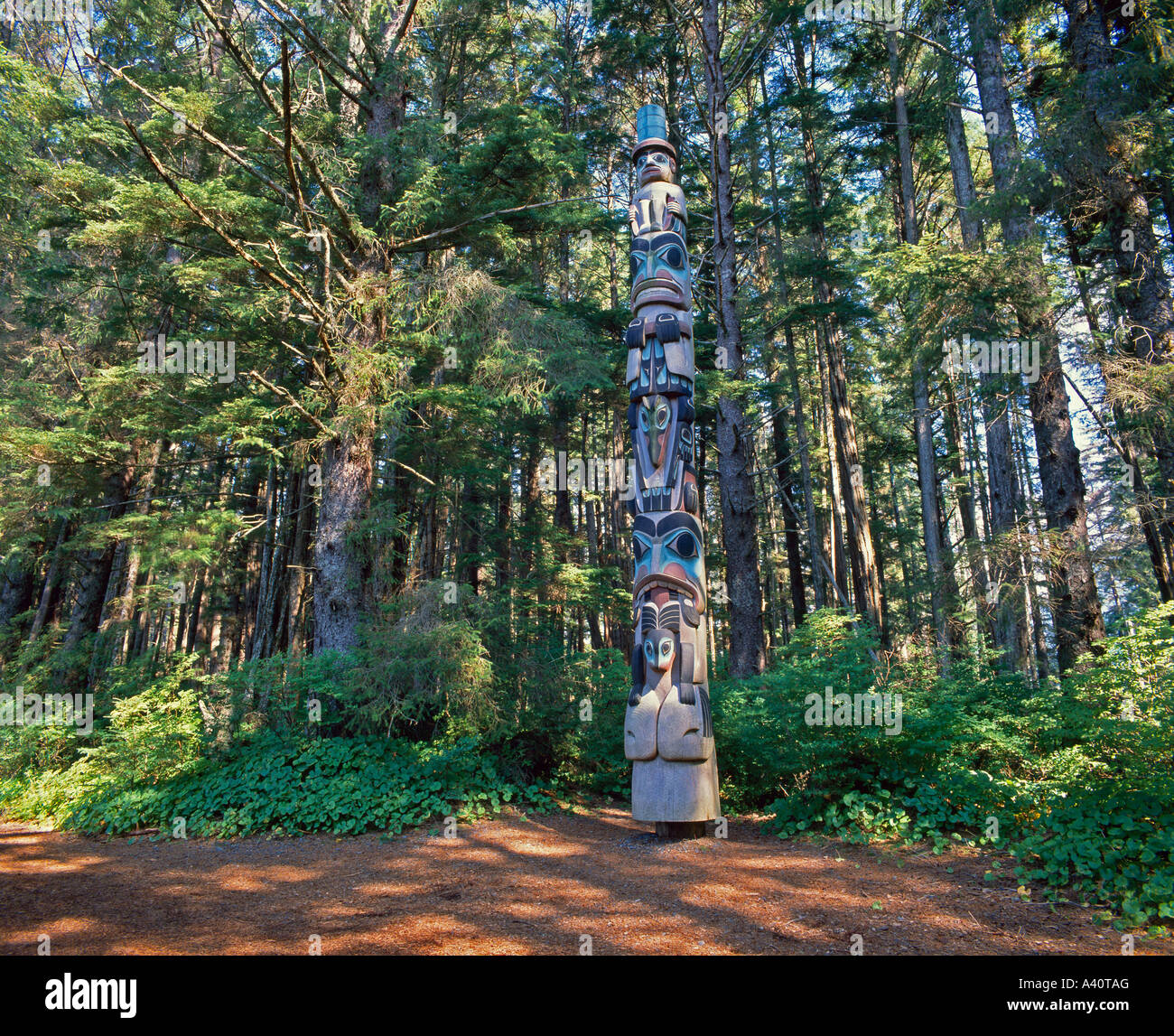Totem pole Sitka Alaska USA Stock Photo - Alamy