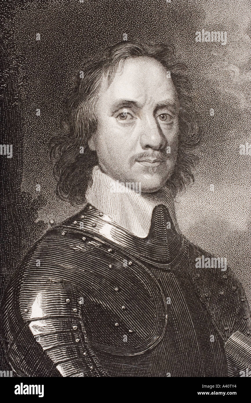 Oliver Cromwell, 1599 - 1658. English soldier and statesman. Stock Photo