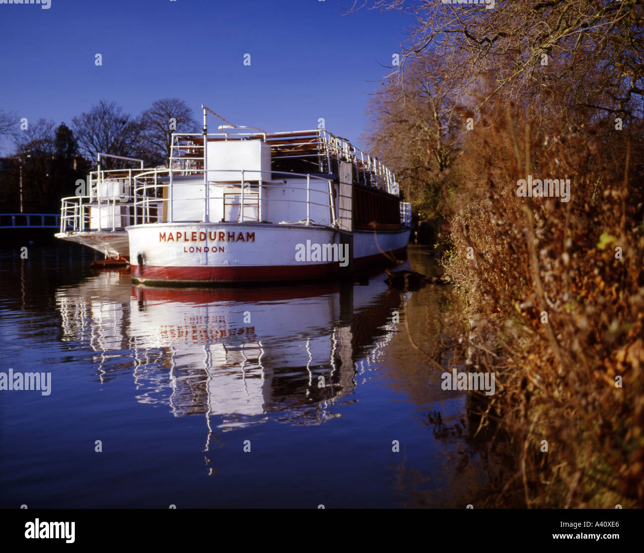 River boats on the River Isis Oxford Stock Photo