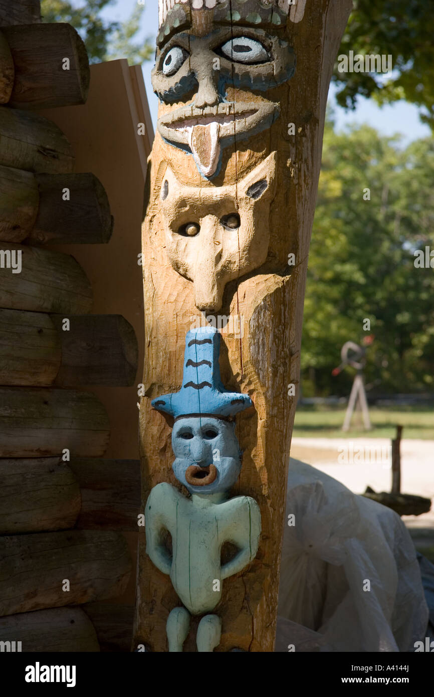 Totem Pole in Alaska Stock Photo - Alamy