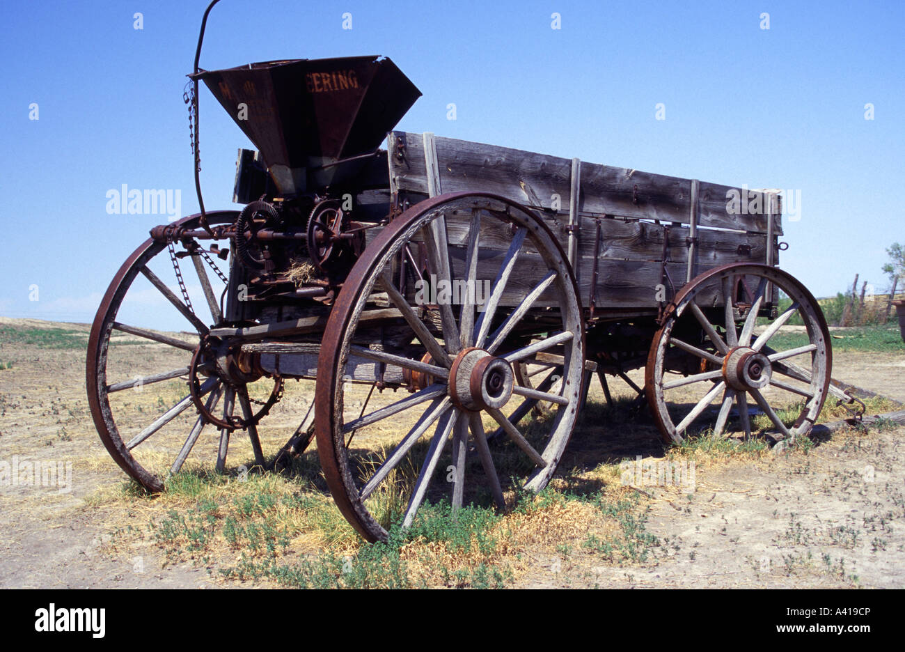 19th Century Covered Wagon Stock Photo