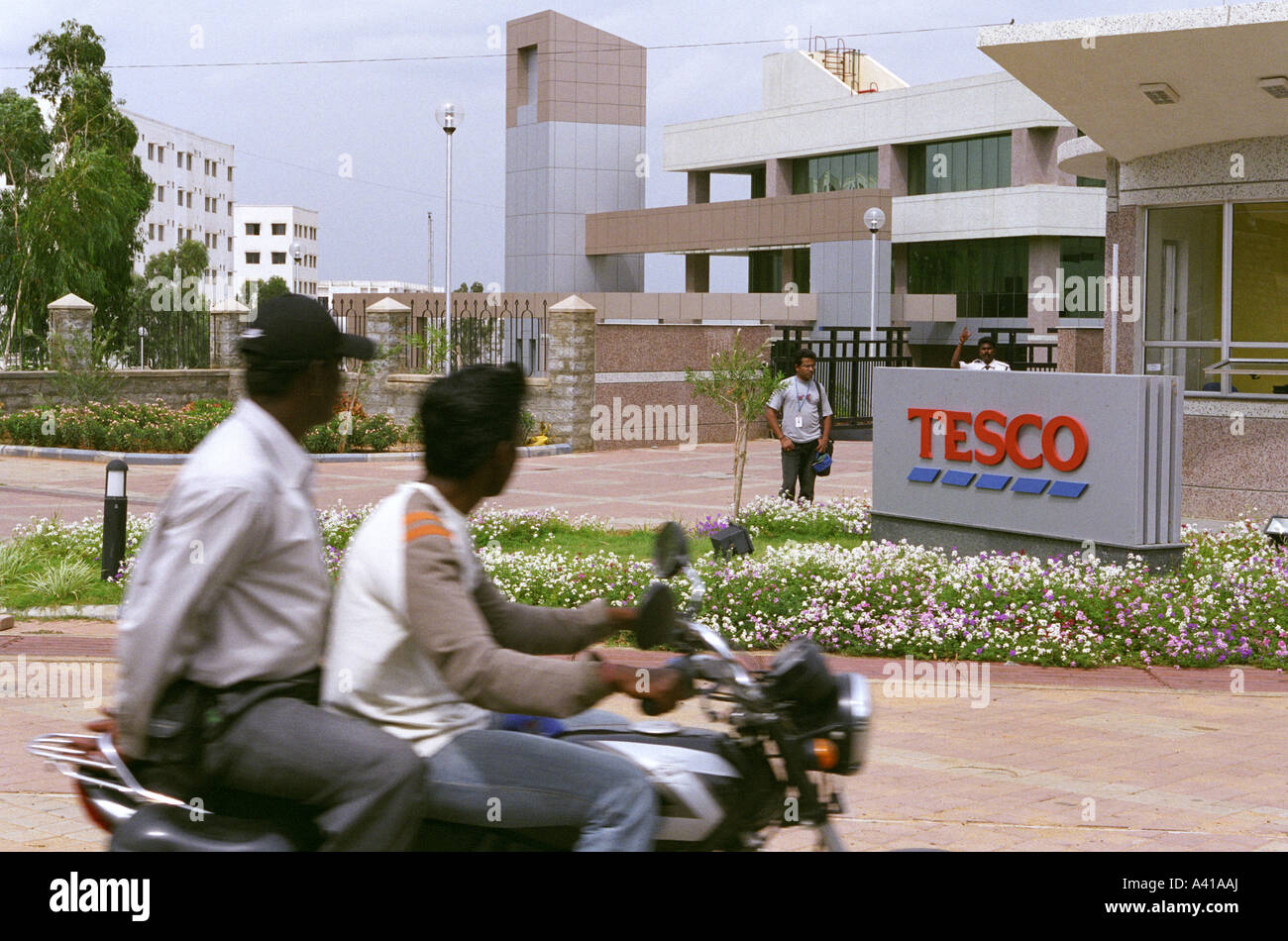A sign for the offices of the British supermarket Tesco in Bangalore India Photo by Troika Stock
