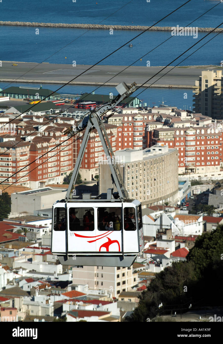 cable car the Rock Gibraltar Stock Photo Alamy