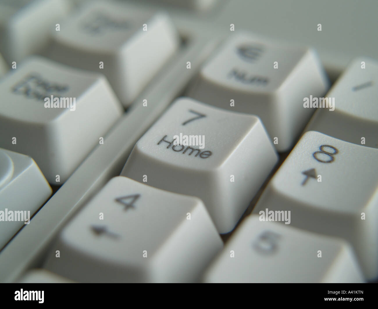 Keyboard home key close up. Stock Photo