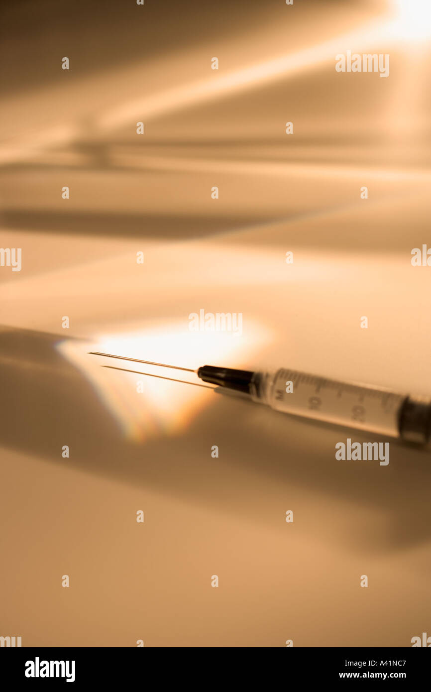 Closeup of hypodermic needle Stock Photo Alamy