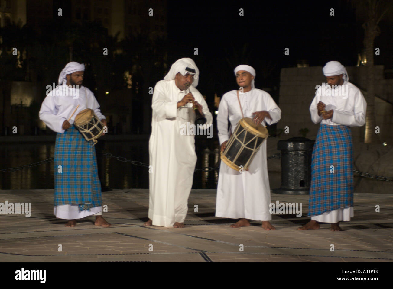Traditional arab dance and music in Dubai Stock Photo Alamy