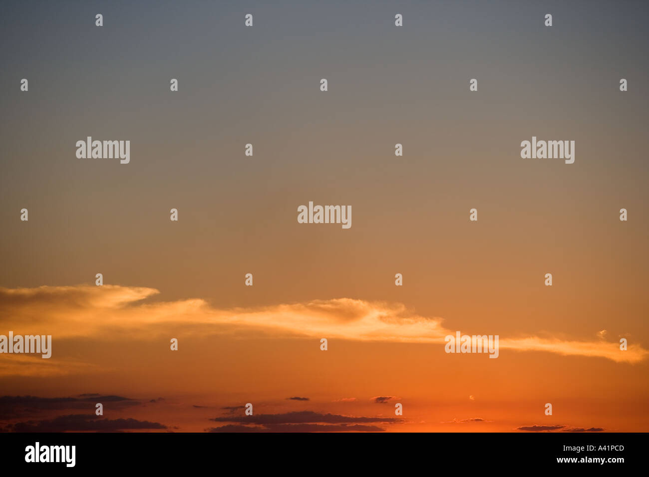 Thin band of clouds Stock Photo