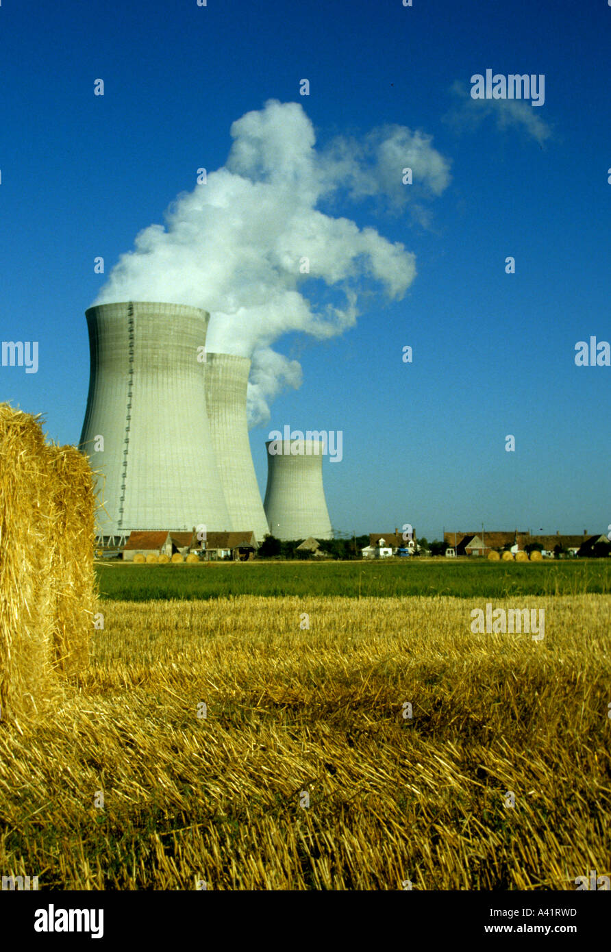 nuclear power station France French Stock Photo