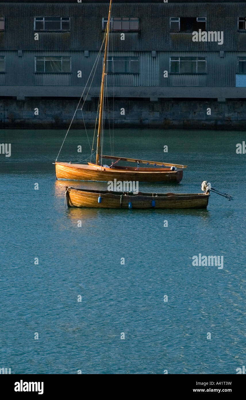 Wooden Boats, Dun Laoghaire Harbour, Ireland Stock Photo