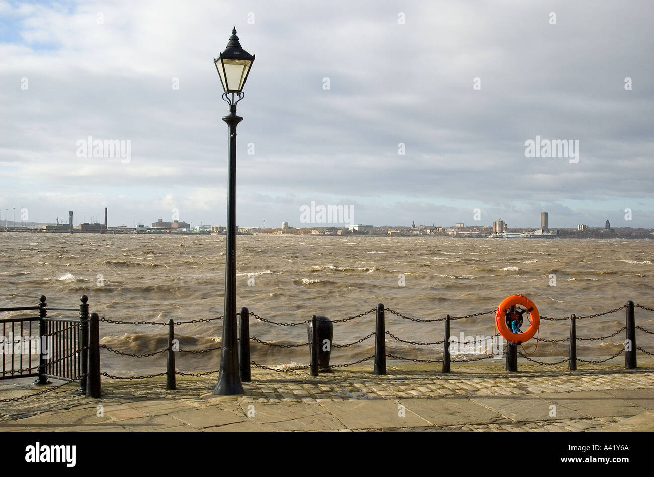 Mersey River Liverpool England Stock Photo