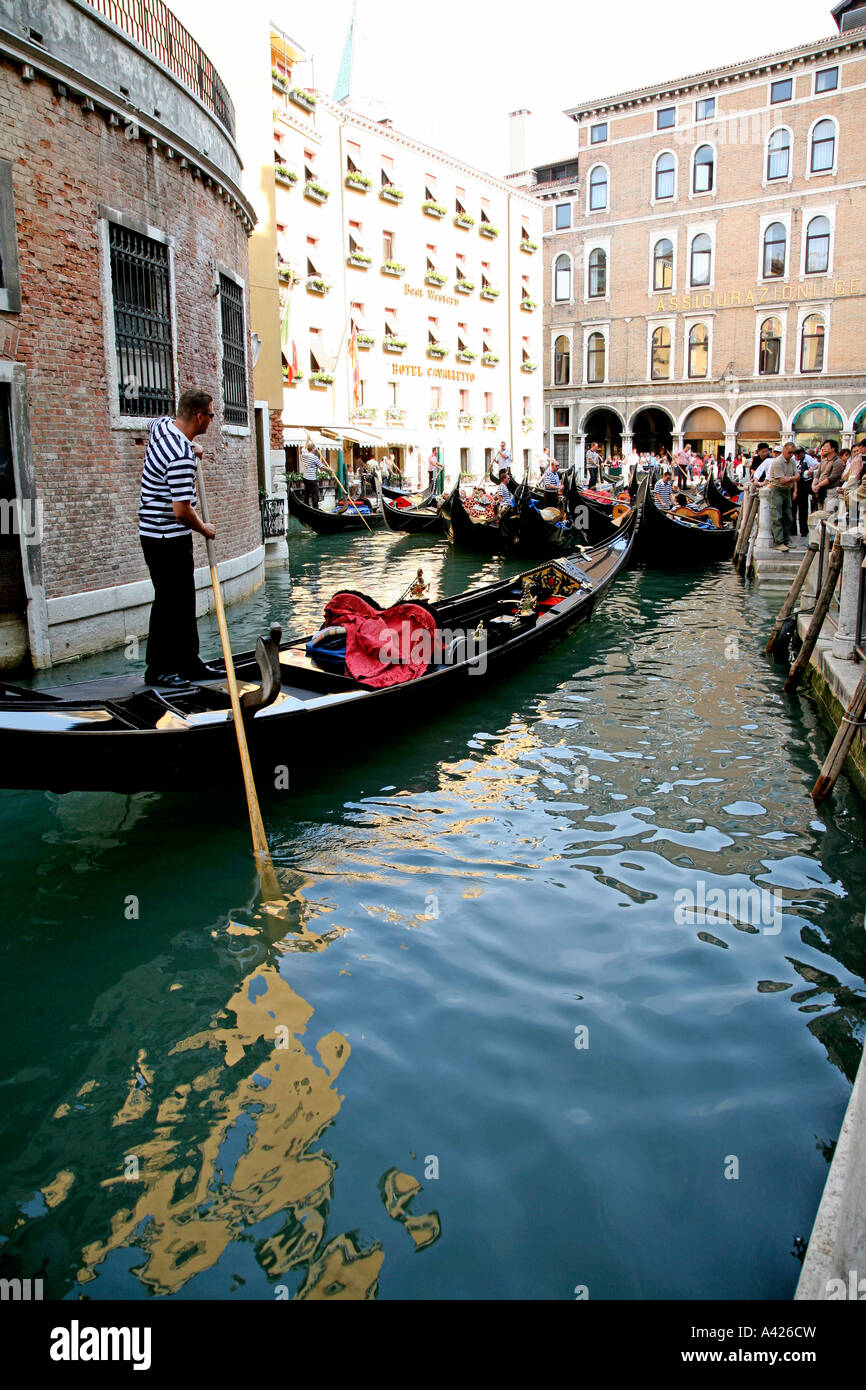 Venice Italy Gondola on the Grand Canal Stock Photo - Alamy