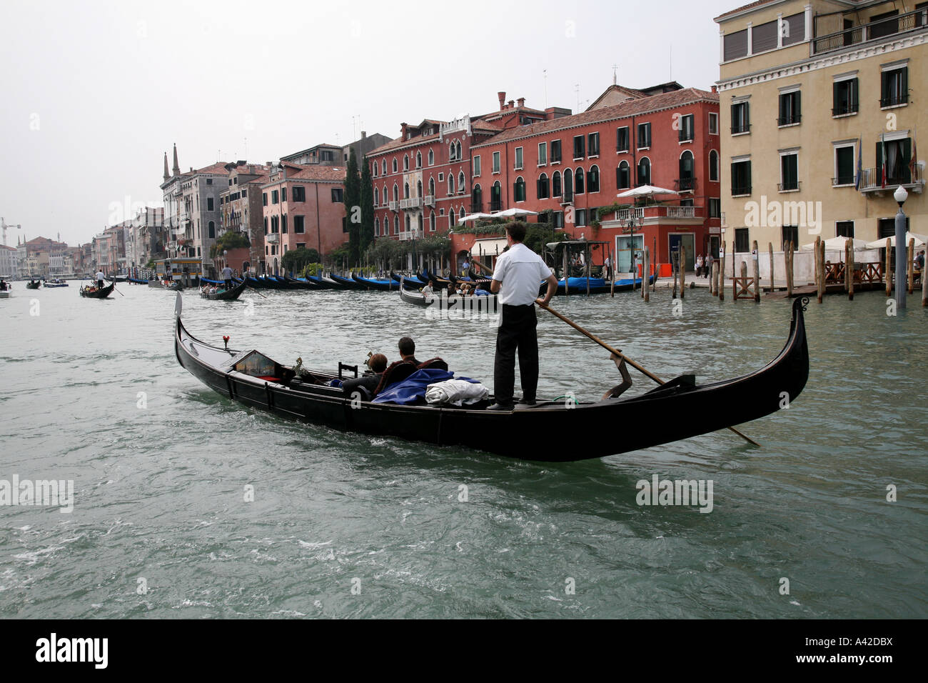 Italy Venice Gondola on the Grand Canal Stock Photo - Alamy