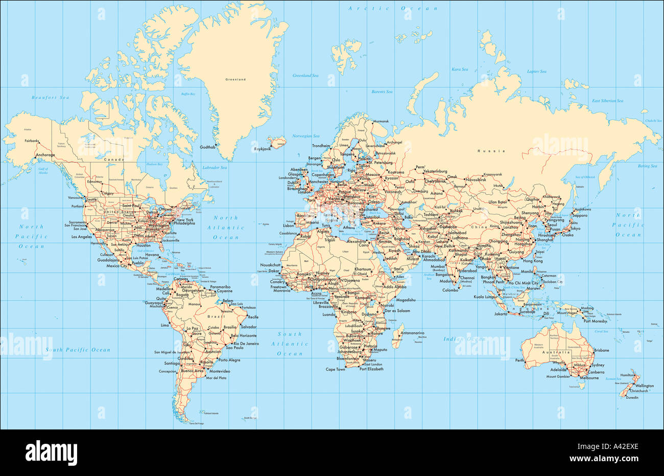 world map with states and provinces