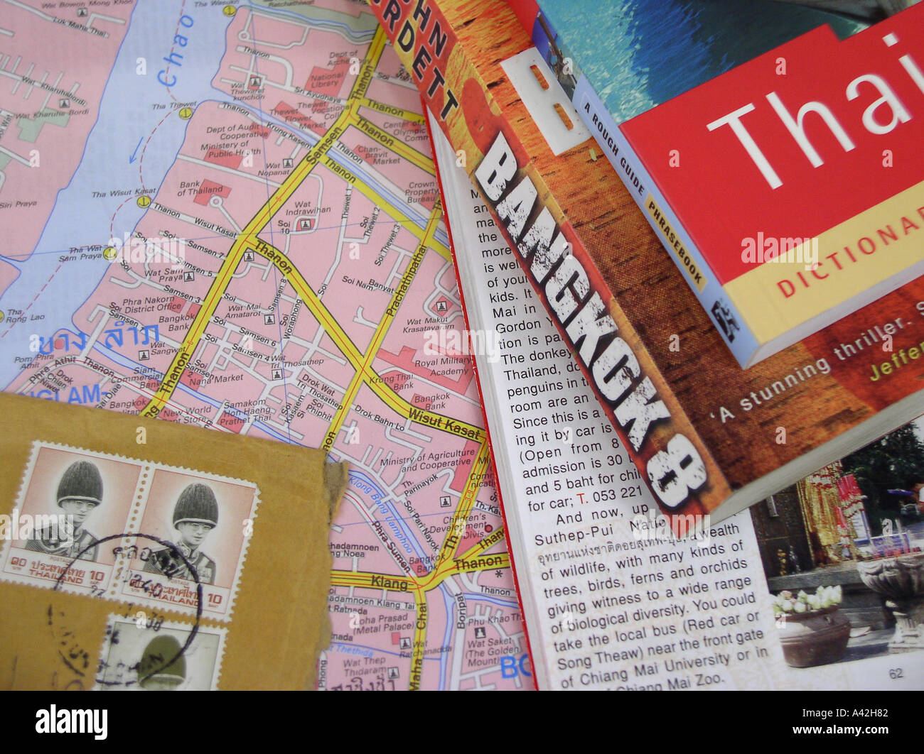 Bangkok guidebook Thai phrase book local guide book map of Bangkok