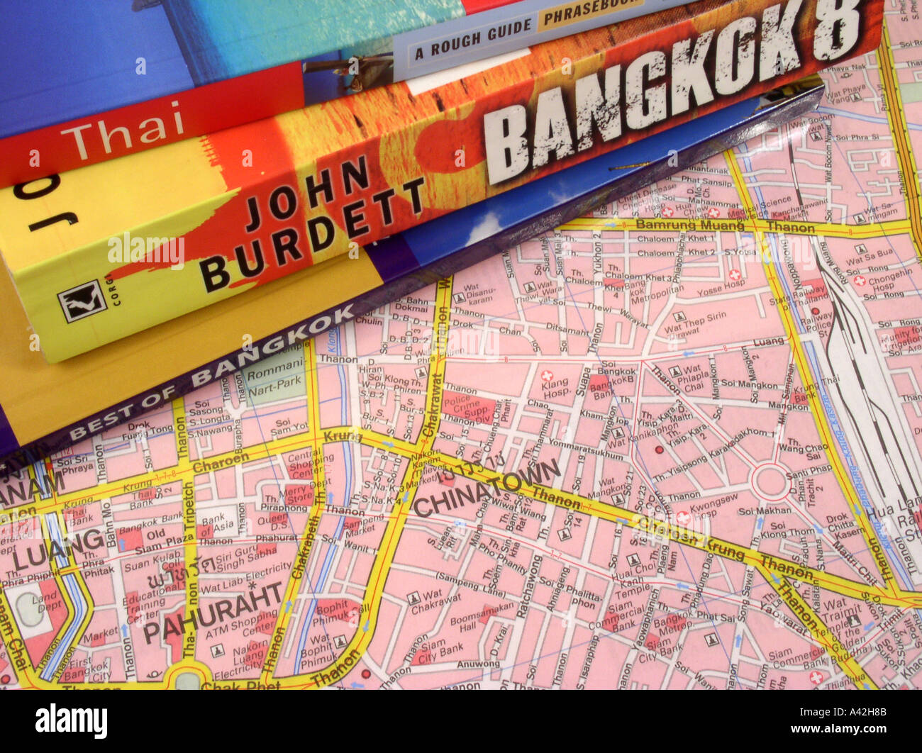Bangkok guidebook Thai phrase book local guide book map of Bangkok
