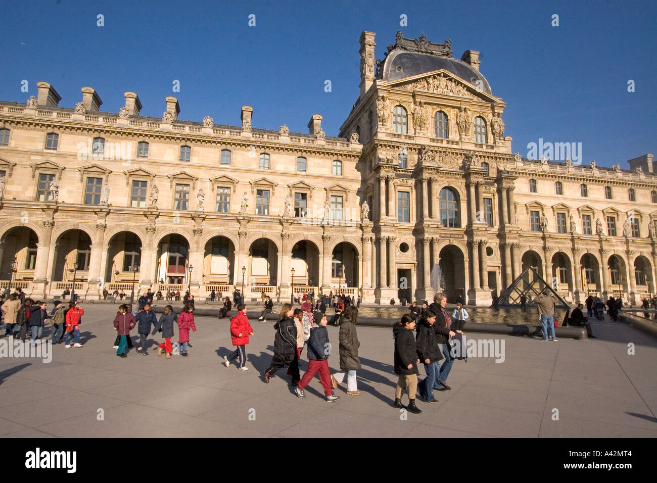France Paris Le Louvre Stock Photo