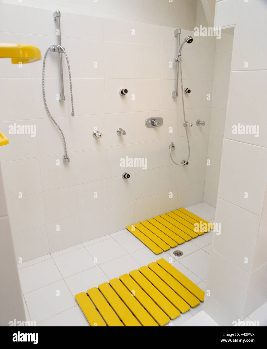 Bathrooms interiors showers town hires stock photography and images