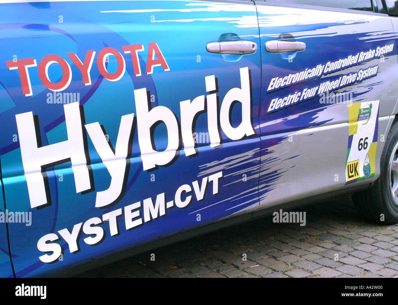 Hybrid propelled car of Toyota Hybrid angetriebenes Auto von Toyota Stock Photo