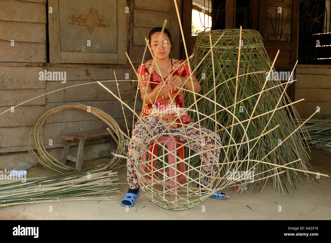 Split Bamboo Baskets In Roadside Cottage Industry Lam Dong