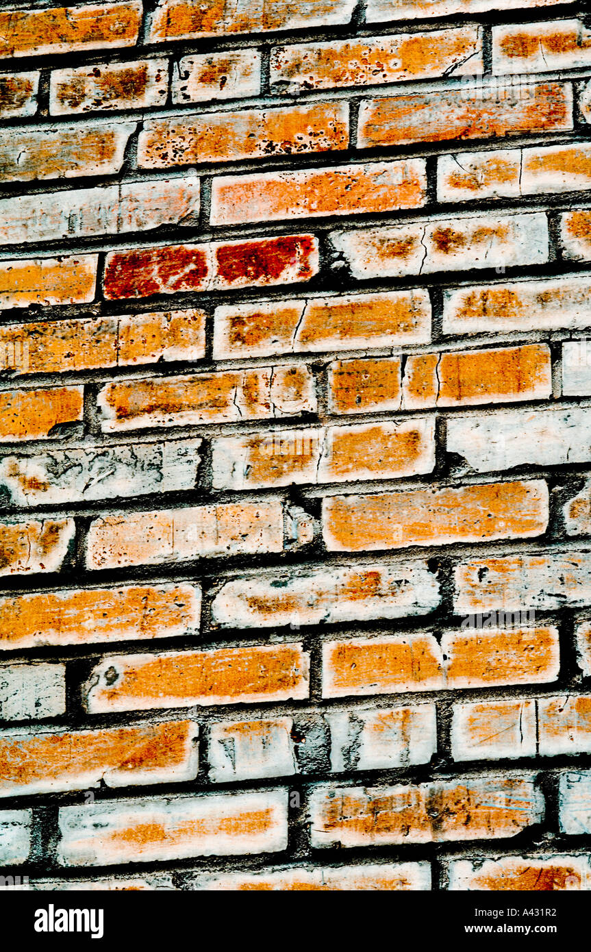 detail of orange brick wall background texture Stock Photo Alamy