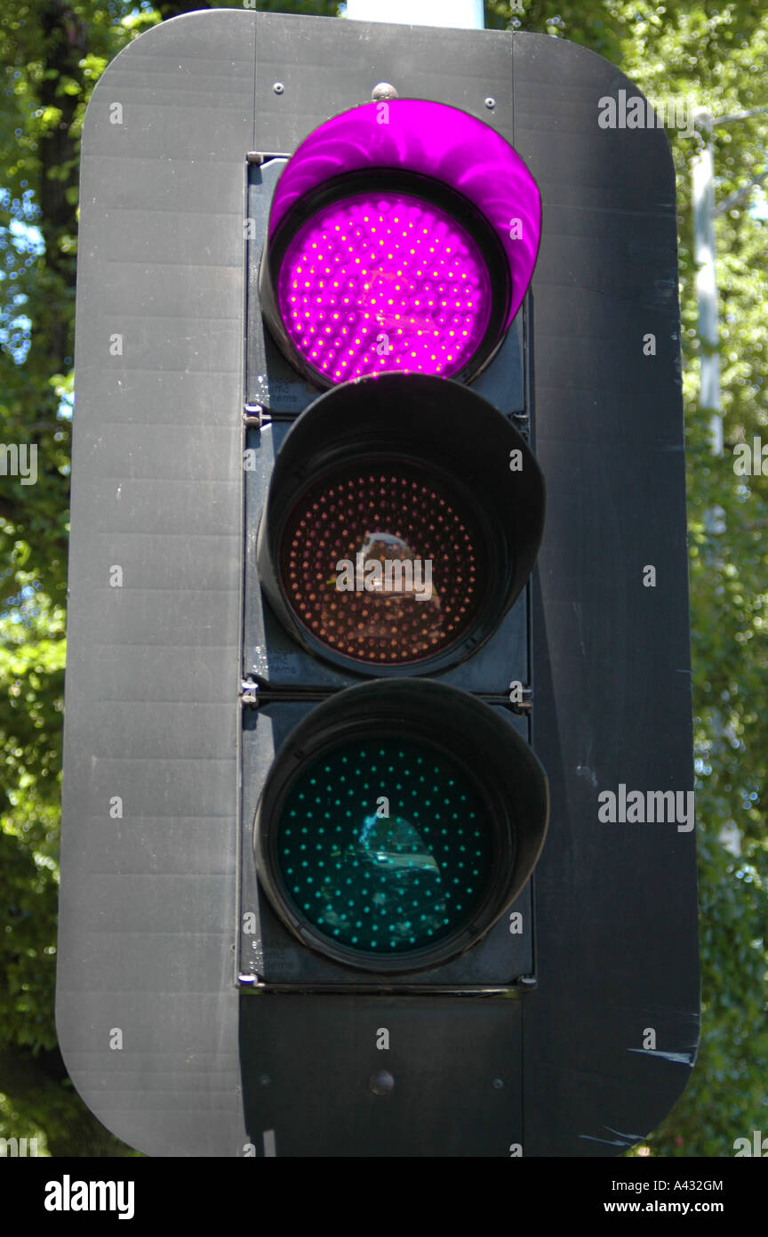 Unusual Purple Traffic light Stock Photo: 10917283 - Alamy