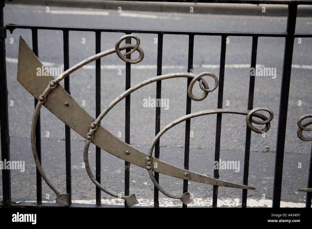Detail on a railing Edinburgh, Scotland Stock Photo Alamy