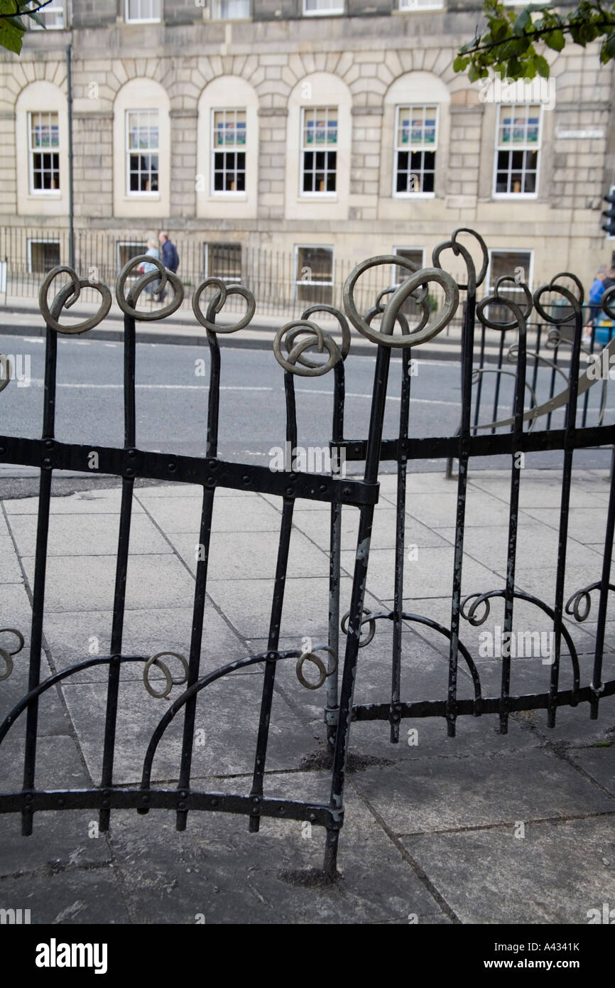 Detailed wrought iron railing Edinburgh, Scotland Stock Photo Alamy