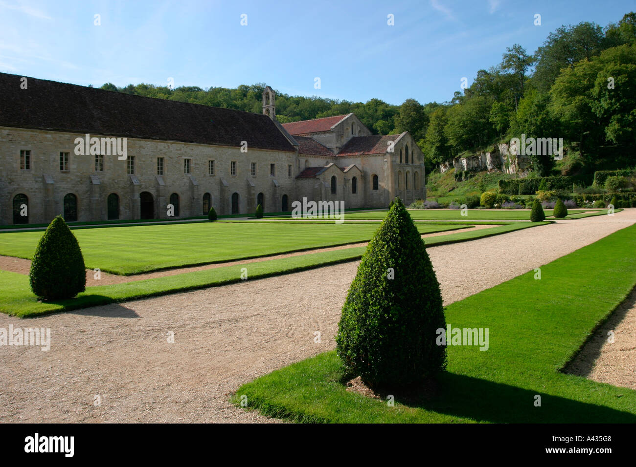 Abbé de Fontenay, Cistercian monastery, Burgundy, France Stock Photo