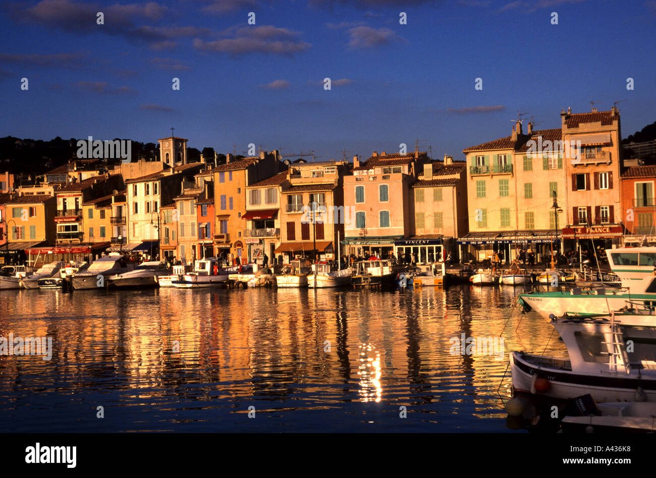 Cassis Old Vieux Port Harbor  Provence French Riviera Cote D'Azur France  Mediterranean Stock Photo