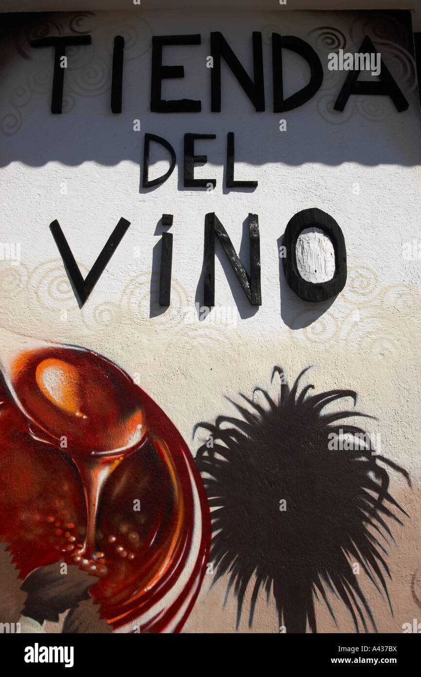 Tienda del Vino (wine shop) near,Valle Gran Rey, La Gomera, Canary islands, Islas Canarias, Spain, España, Europe, Europa Stock Photo