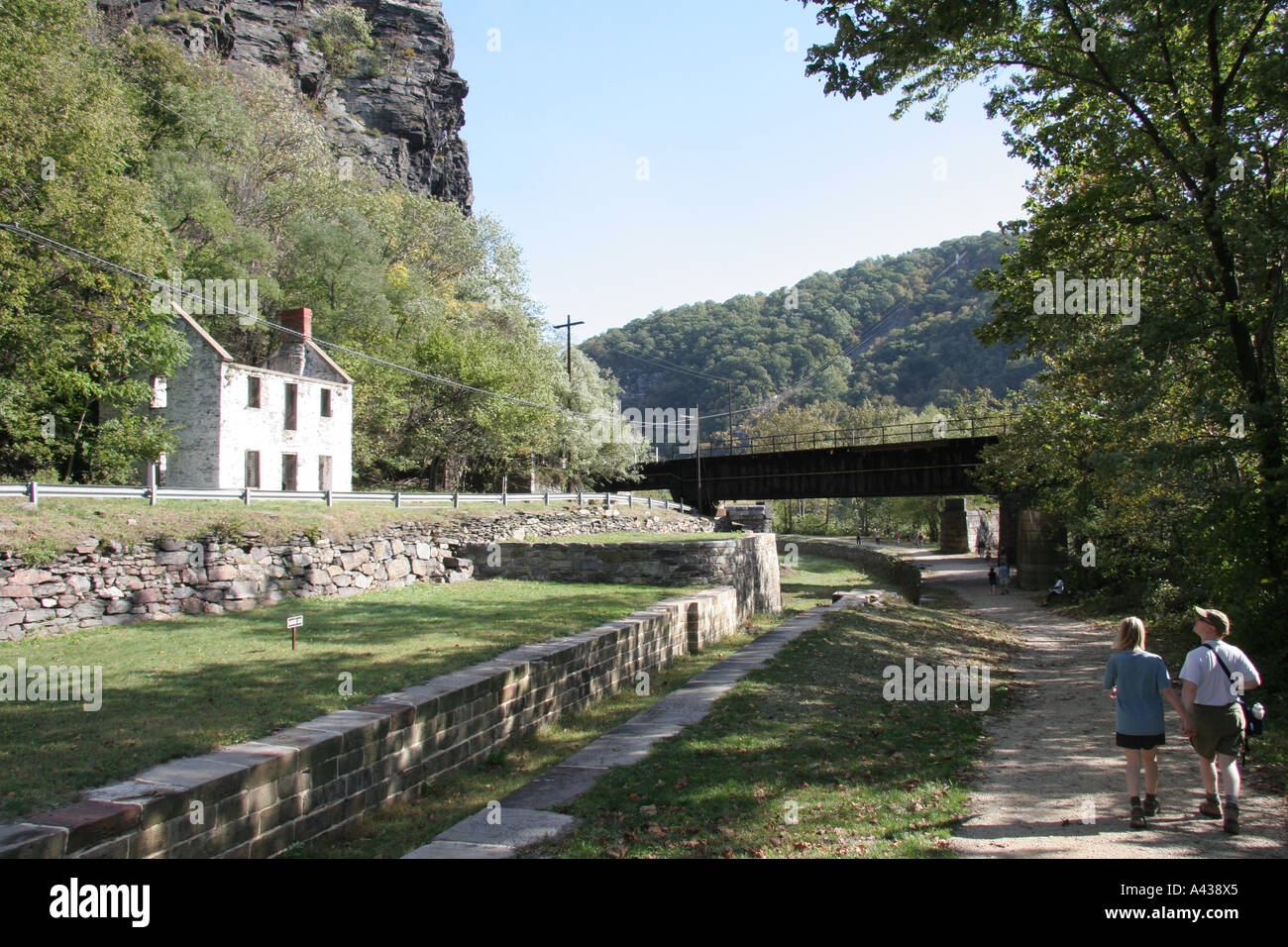 Lock 33 and the canal bed of the Former Chesapeake and Ohio Canal at