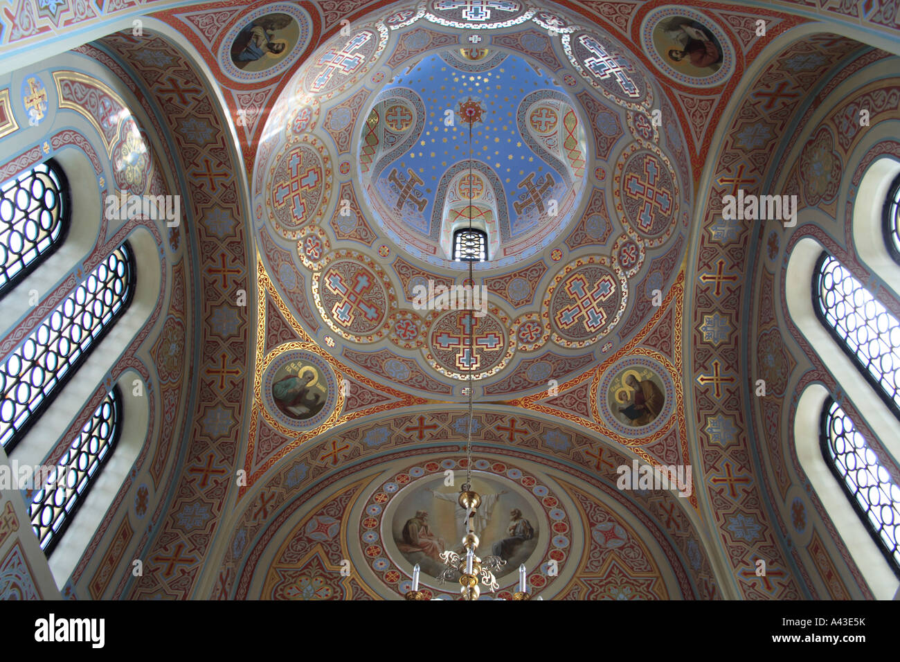 Interior of orthodox cathedral Crimea Ukraine Stock Photo