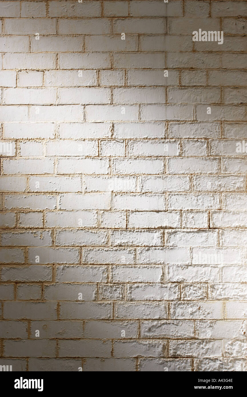 Abstract Rectangular White Interior Wall Texture. Whitewashed Old Brick  Wall With Stained And Shabby Uneven Plaster. Painted Whiten Brickwall  Background. Home House Room Indoor Square Surface. Stock Photo